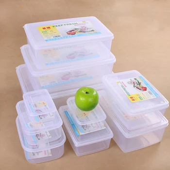 

Multifunction Transparent Sealed Crisper Set Plastic Moistureproof Food Storage Box Kitchen Containers with logo