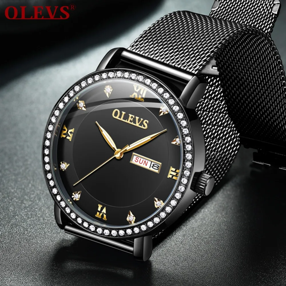 

Man Business Watches Quartz Auto Date Watch Men Brand Luxury Watches Male WristWatch Diamond Wedding Anniversary Gift kello