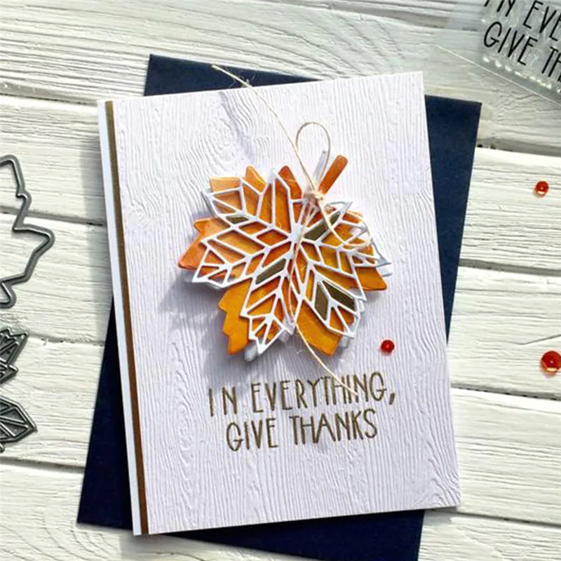 

YaMinSanNiO Maple Metal Cutting New Leaves Stamps and Dies Scrapbooking for Card Making Chicken Clear Stamps Crafts Dies Cuts