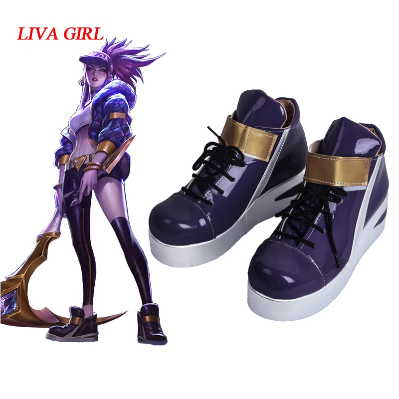 Liva girl KDA Akali/Обувь для костюмированной вечеринки костюм LOL Akali пикантная женская