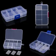 2PCS Red & Blue 8 Slots Adjustable Jewelry Storage Box Case Craft Organizer Bead Prateleira Organizer Holder Storage Tools
