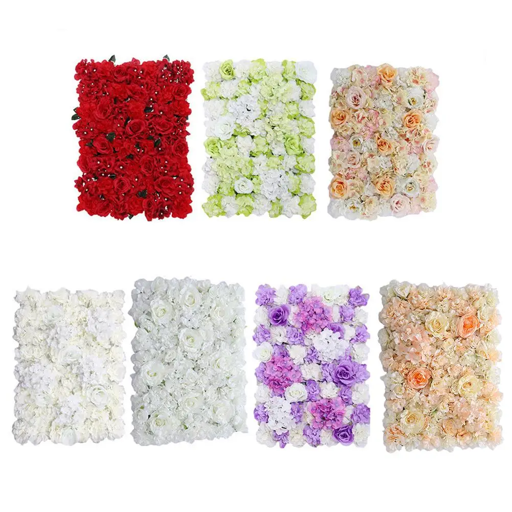 

Artificial Rose Flower Wall Panel Wedding Party Floral Venue Backdrop Decoration