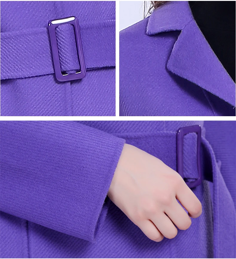 AYUNSUE, модное шерстяное пальто, женское, длинное, тонкое, для осени и зимы, куртка с поясом, женские пальто, abrigos mujer invierno H1139