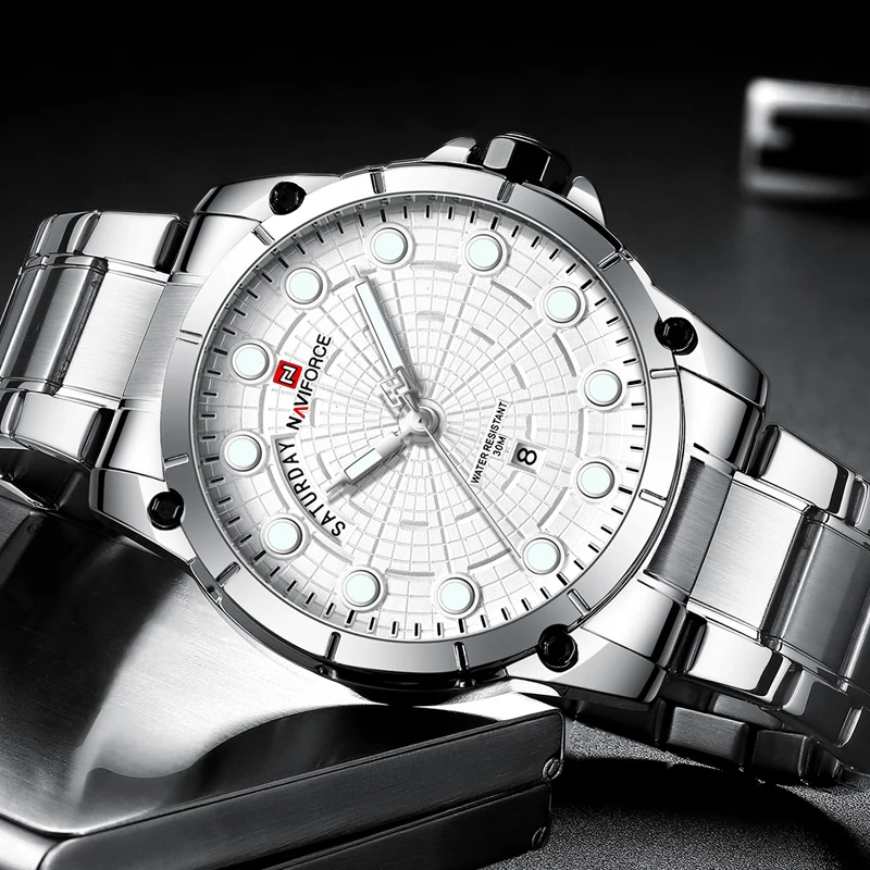 Мужские часы naviforce люксовый бренд часы наручные часы из стали кварцевый спортивный военный светящаяся Дата Неделя Relogio Masculino