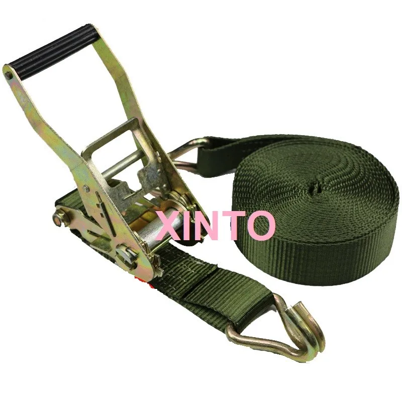 Tie Down Lash Equipaje De La Correa De Correa De Nylon Hebilla de Metal-Verde Militar 1000mm X 25mm
