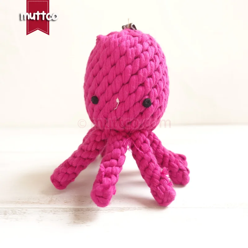 

wholesale high quality rose octopus dog pet toy cotton rope toy dog rope toy DRT-018
