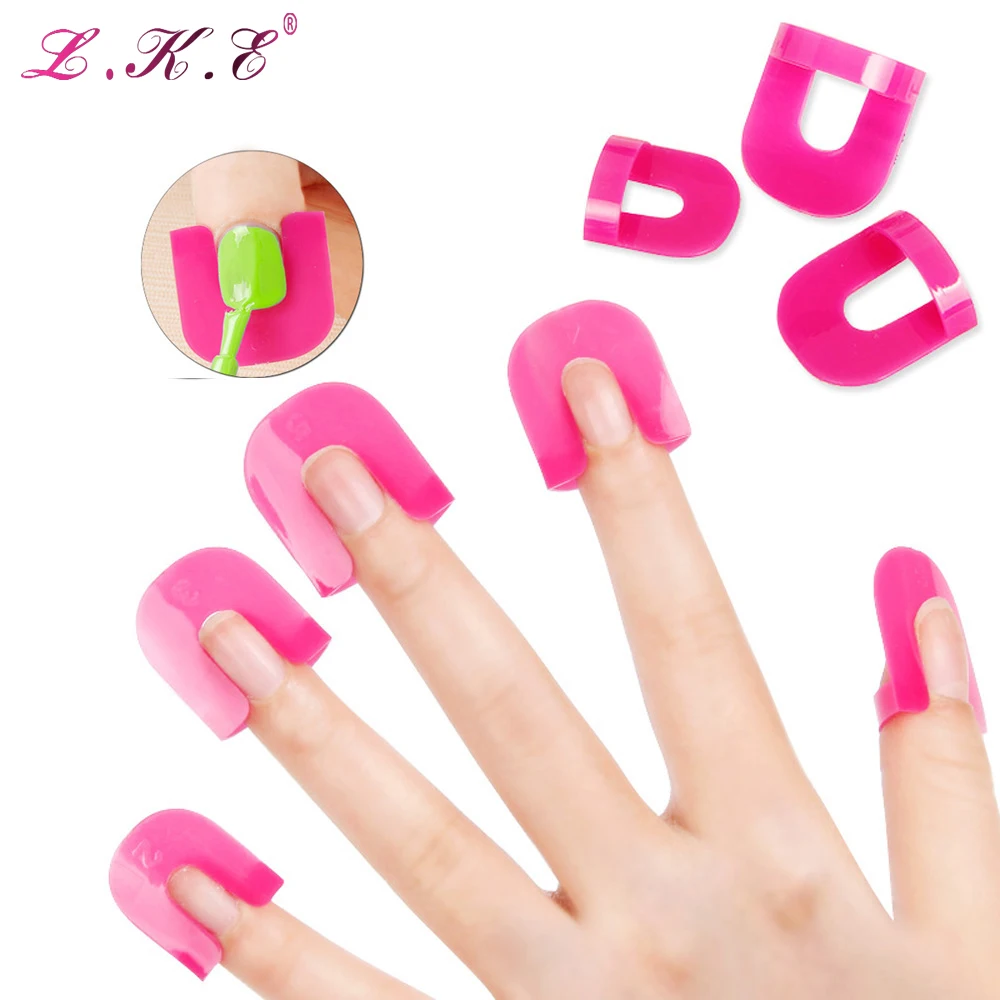 

26pcs Manicure Tool Sets Nail Polish Edge Plastic Model Clip Nail Polish Glue Overflow Preventing Nail Art Decorations Tools