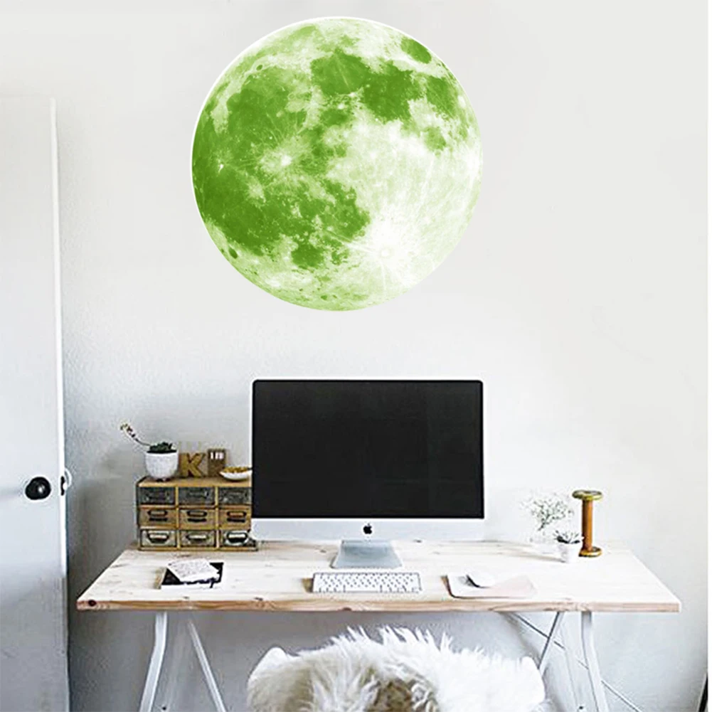 Светящиеся наклейки на стену в виде Луны и земли 20 см 30 см|3d wall stickers|wall stickerwall art