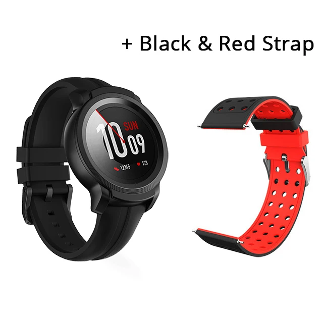 Оригинальные новые Смарт-часы Ticwatch E2, gps часы, Strava, одежда OS от Google 5ATM, водонепроницаемые, 24 часа, монитор сердечного ритма, умные часы для мужчин - Цвет: E2 add black strap