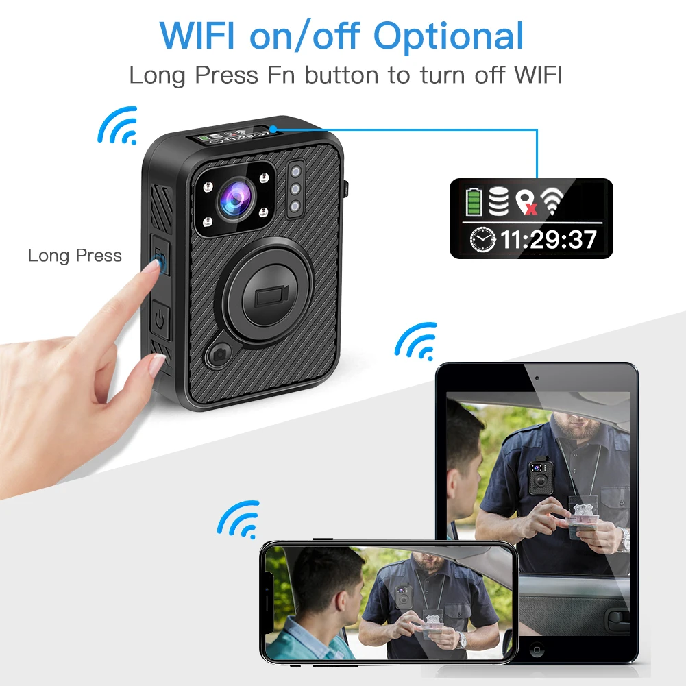BOBLOV Wifi полицейская камера F1 32GB Body Kamera 1440P изношенная s для правоприменения 10H