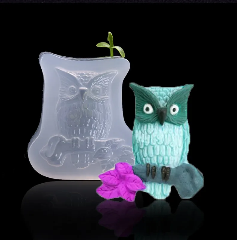 

1pcs Transparent Owl Standing On A Branch Shape Silicone Resin Mold Decorative Craft For DIY Jewelry Accessories Making