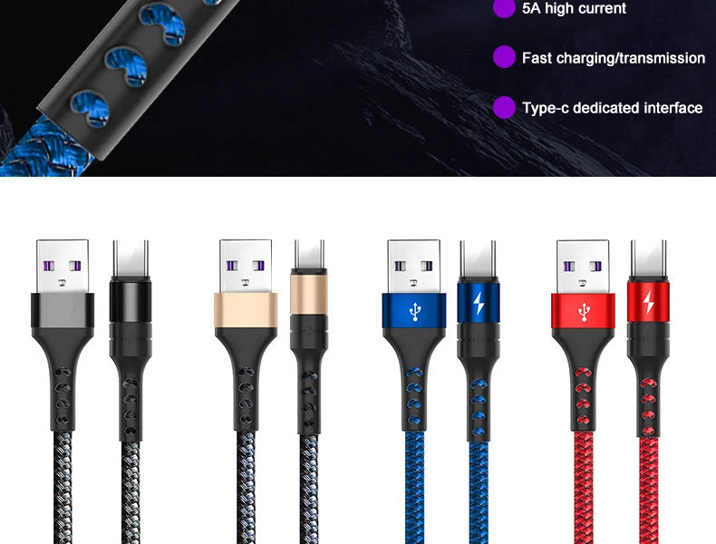 Супер скорость 5A usb type C кабель для huawei P20 mate 20 Pro оплетка QC3.0 USB C type C Micro USB зарядное устройство кабель для передачи данных для samsung