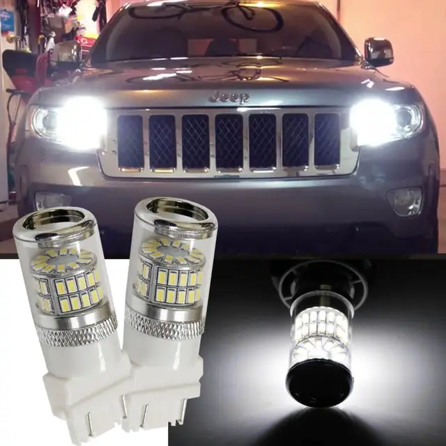 Car Styling For Jeep Grand Cherokee Error Free Hid White 3157 Mirror Car Styling For Jeep Grand Cherokee Error Free Hid White 3157 Mirror Reflector Led Bulbs Daytime Running Lights Drl