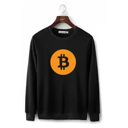 100% хлопок Bitcocin Толстовка Черный Для мужчин s кофты Geek Для мужчин Роман Уличная пуловер супер аниме мужской одежды