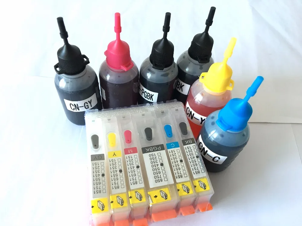 6 Colors PGI 750 PGI 751 Ink Refill Kit For Canon PIXMA MG6370 MG7170 iP8770 MG7570 MG6670