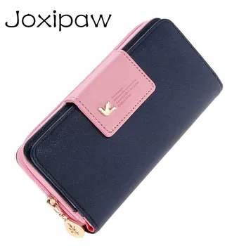 

fashion Women Wallet Luxury Female Feminina Long Wallets Ladies PU Leather Zipper Purse Card Holders Clutch Money Bag Joxipaw