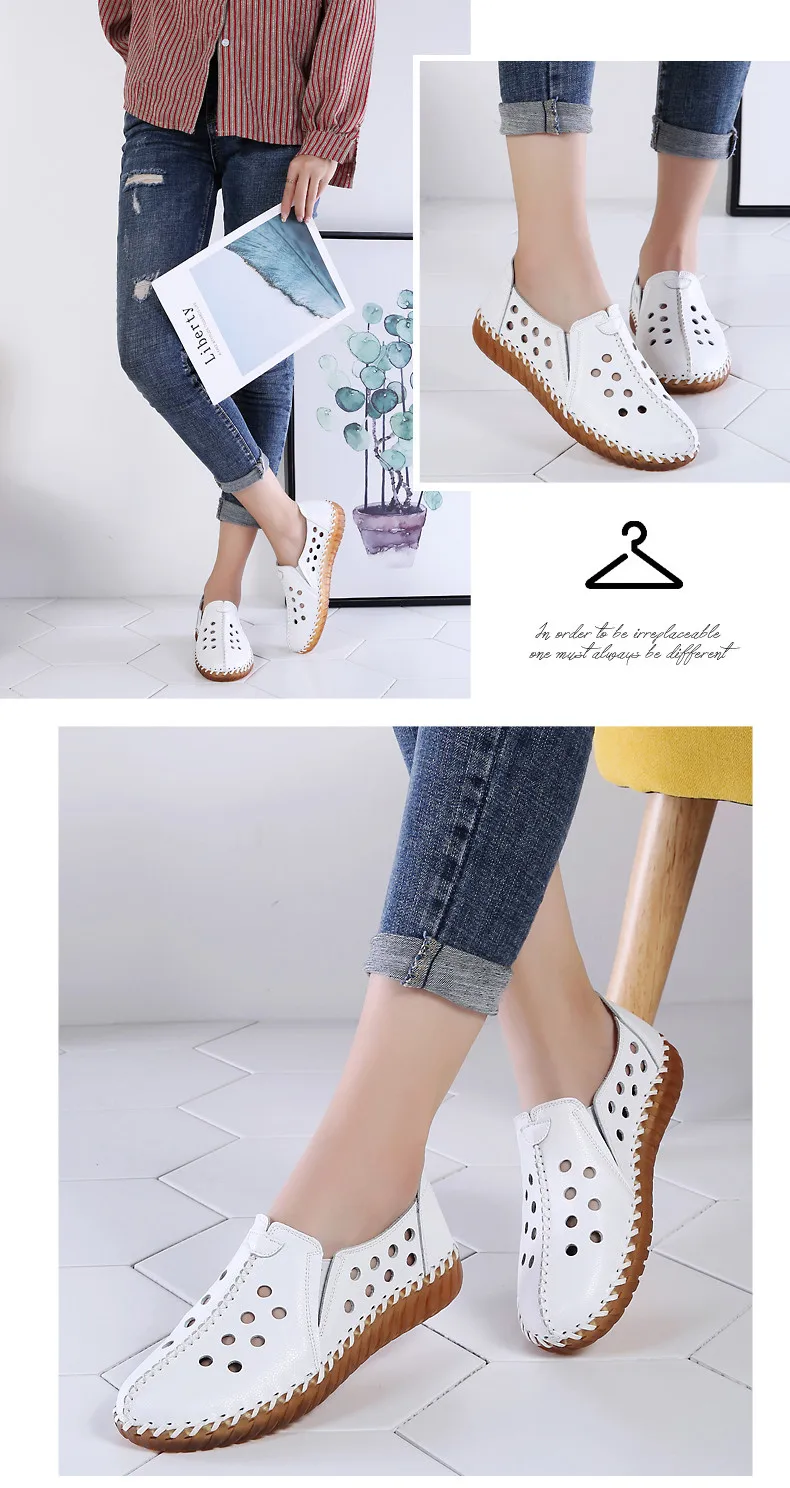 CAGILKZEL 2019 New Woman Shoes Casual Genuine Leather Shoes Women Loafer Slip On Ladies Shoes For Women Moccasins slipony (11)