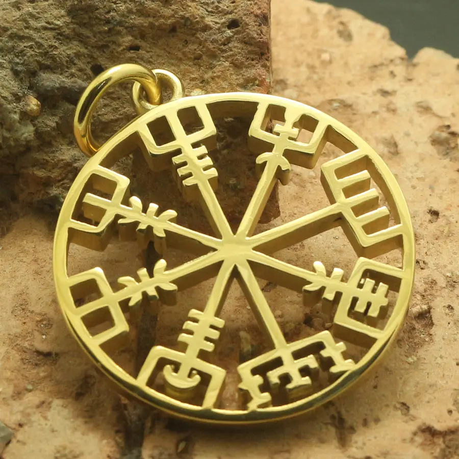 

316L Stainless Steel Cool Viking Simple Silver Golden Vintage Pendant