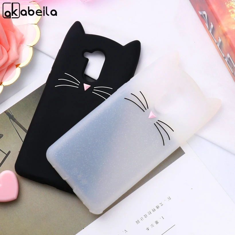 

Phone 3D Cute Cat Ear Case For Huawei Honor 6C Cases Soft Protective Silicone Cover On the for Huawei Nova Smart Bumper Funda