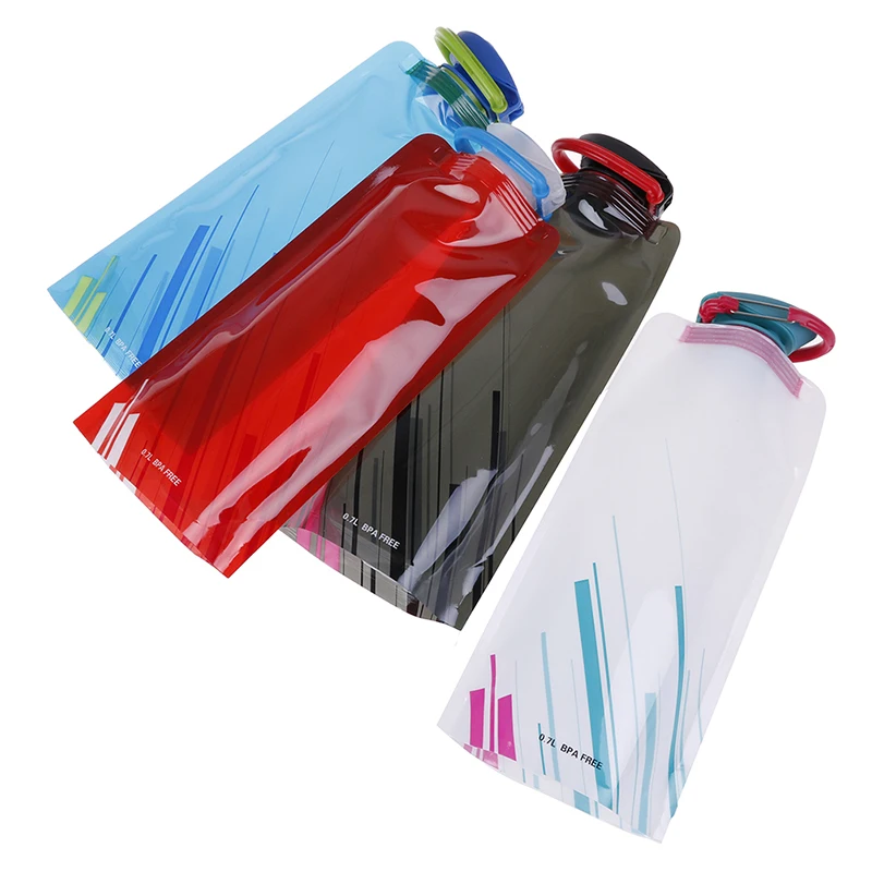 Портативный 1л открытый складной светильник бутылка для питьевой воды мешок складной пластиковый мешок мочевого пузыря спортивные сумки для кемпинга пешего туризма пикника