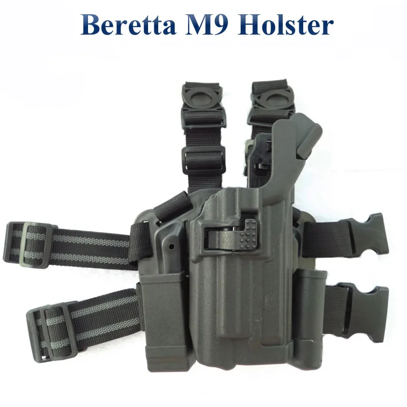 Beretta M9 92 96 Tactical Hunting Pistol Thigh Holster With Flashlight