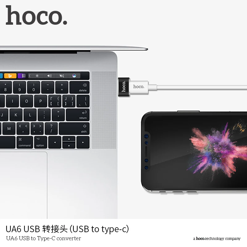 HOCO USB конвертер адаптер OTG Micro к type-C, Micro к Lightning, USB к type-C, type-C к USB адаптеры для телефона планшета