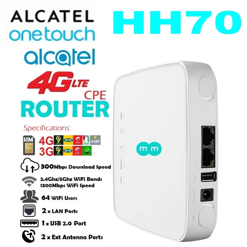 Alcatel Linkhub Hh70 Ee Hh70v Cat 7 Wireless Router.4g Cpe 4g Lte Router -  Network Cards - AliExpress