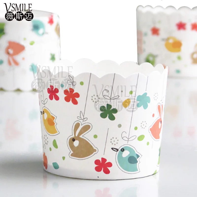 

50pcs/lot Big Size Colorful Design Baking Tools Wedding Christmas Birthday party Cake Decorating Paper Cups For Muffin