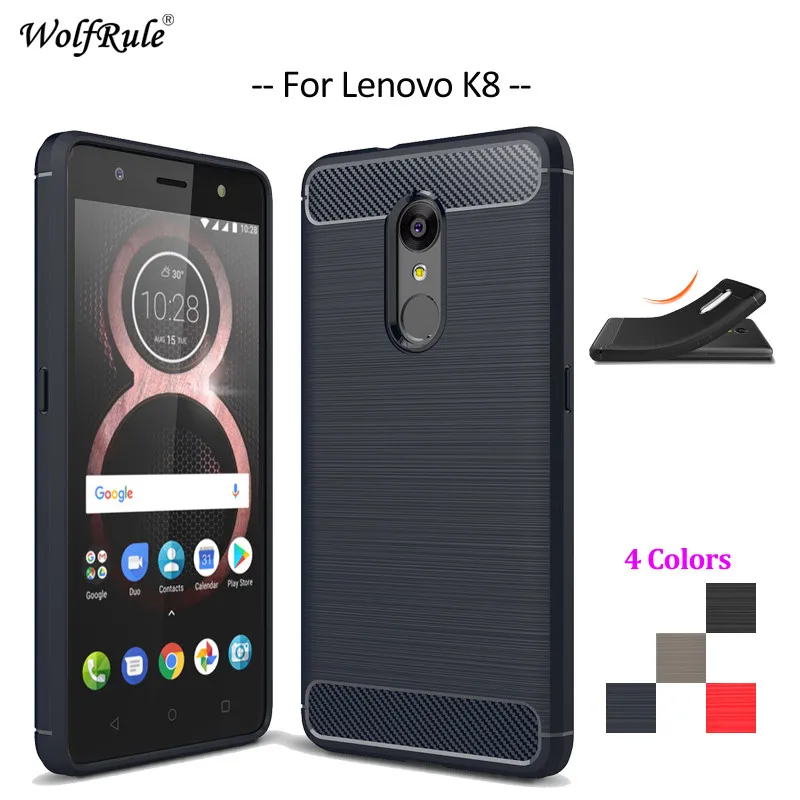 WolfRule чехол для Lenovo K8 Ударопрочный Мягкий TPU кистей мобильный телефон Coque K 8 5 2''