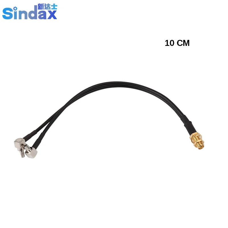 Разъем Sindax SMA Мама Y тип 2 X TS9 папа фоторазъем кабеля RG174 6 дюймов 1F2M 10