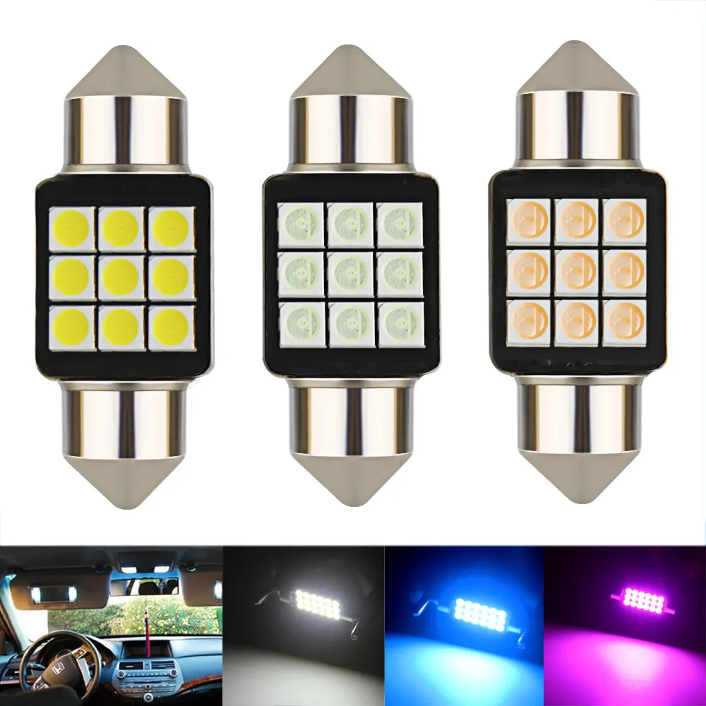 2 шт. салона автомобиля Led C5W C10W Canbus 31/36/39/41 мм авто ошибка купол Festoon светильник