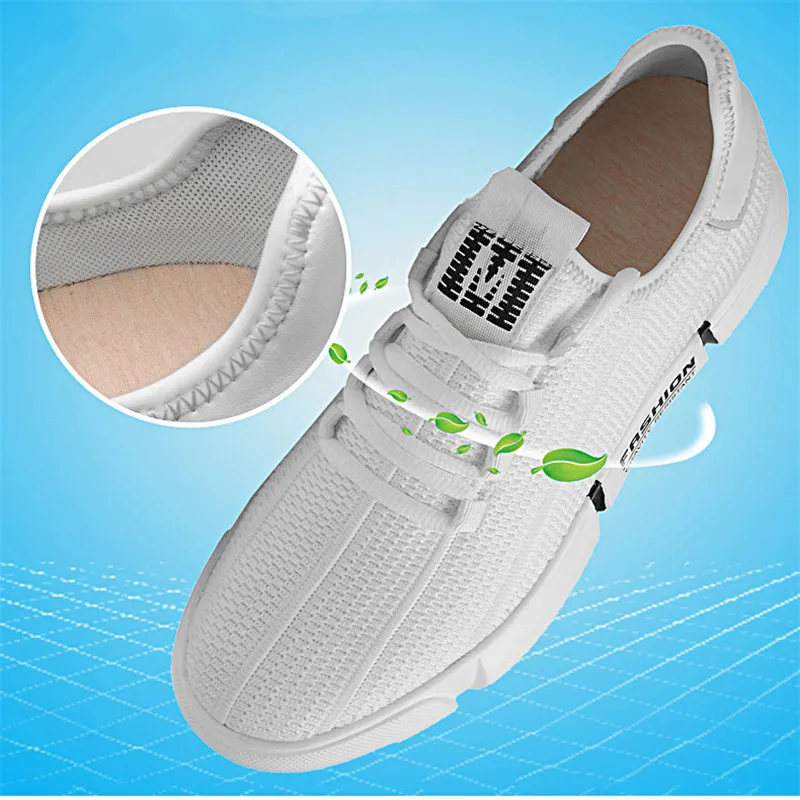 Модная невидимая мужская спортивная обувь, увеличивающая рост 5 см/7 см, Повседневная дышащая Летняя обувь со шнуровкой