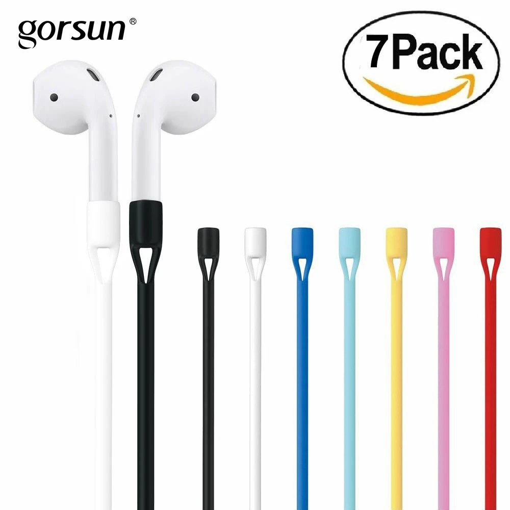 Airpods String gorsun W1 цветной ремешок Ремешок для спортивных часов Силиконовый кабельный разъем для Apple IPhone Airpods