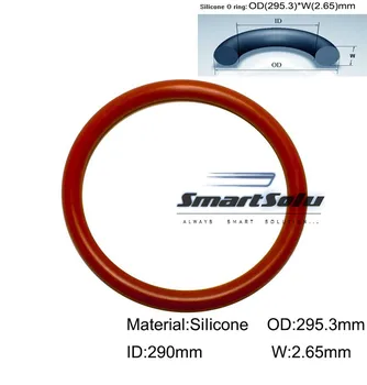 

Free shipping 20piece 295.3mm*290mm*2.65mm Silicone o-ring dichtung Red Gasket of motorcycle part/consumer product O ring