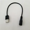USB Type A Male to 5.5 x 2.1mm DC Female Converter Adapter Power Charge Cable Cord Black 30cm ► Photo 2/4