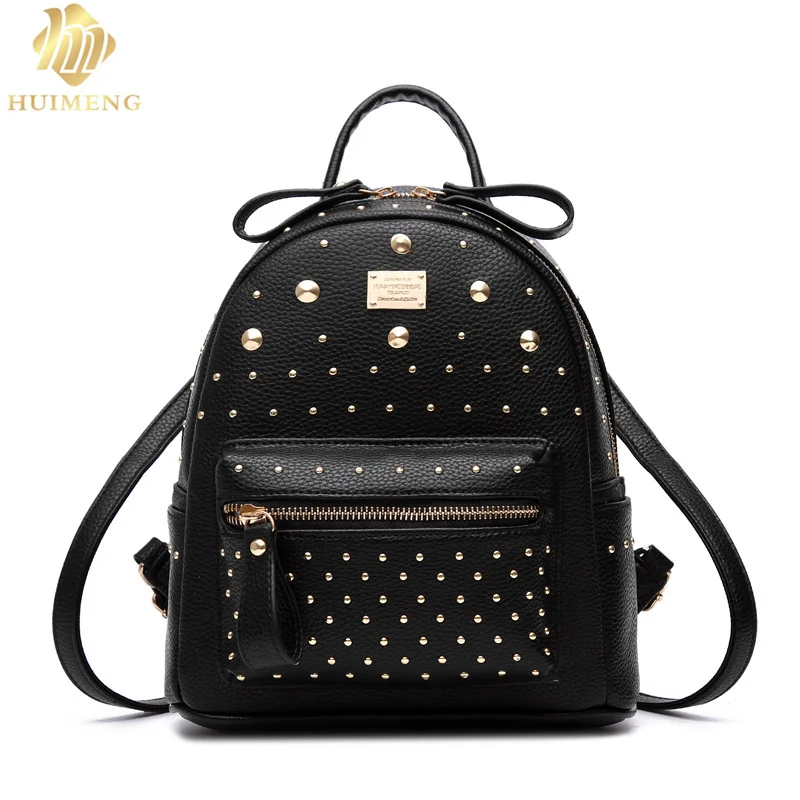 HUIMENG Brand Women Backpacks Hot Sale Fashion Causal bags High Quality bead female shoulder bag PU