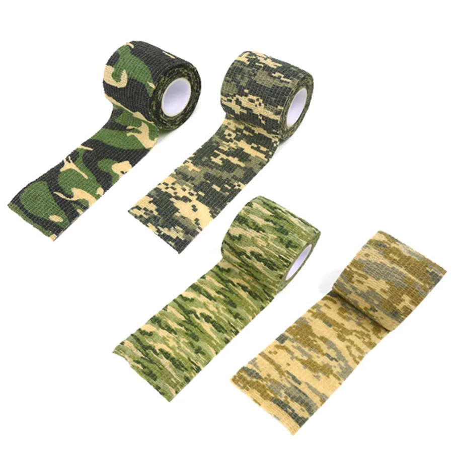 

EDC 4.5 m*5cm Non-woven outdoor Camouflage elastic tape military photography stealth tactical self adhesive bandage huntingFW099