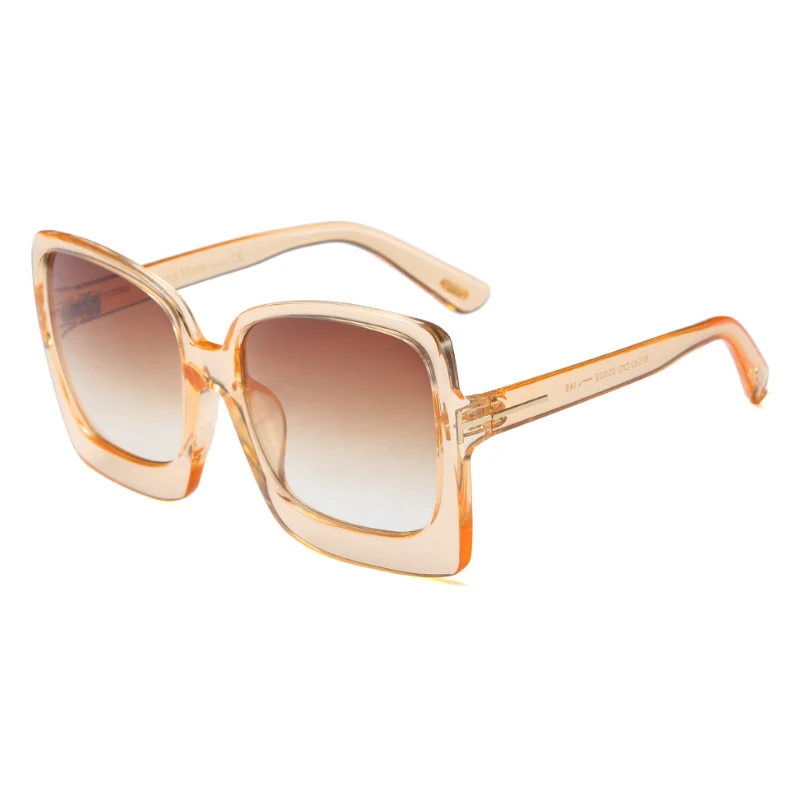 SIMPRECT негабаритных квадратных солнцезащитных очков женские брендовые модные градиентные солнцезащитные очки с большой оправой UV400 Высокое качество Zonnebril Dames - Цвет линз: TEA