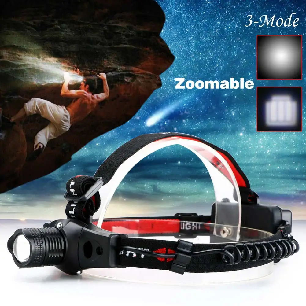 Adjustable Focus 1000 Lumens CREE XP-G R5 LED Headlamp Head Light 3 Modes For 18650/AAA Battery