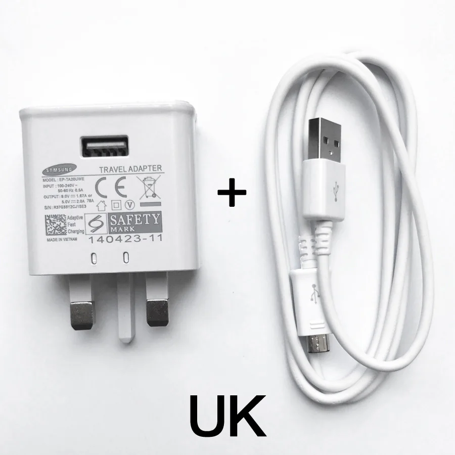 Оригинальный samsung быстро Зарядное устройство + 1 5 м USB кабель для Galaxy Note 4