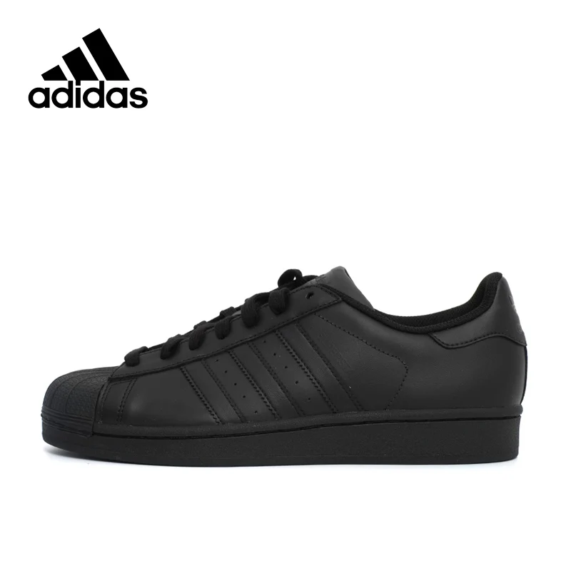 Adidas Originals Men Women Sneakers Breathable Genuine Leather Trainers Lace-up Low Classic Unisex Black Adidas Sports Shoes