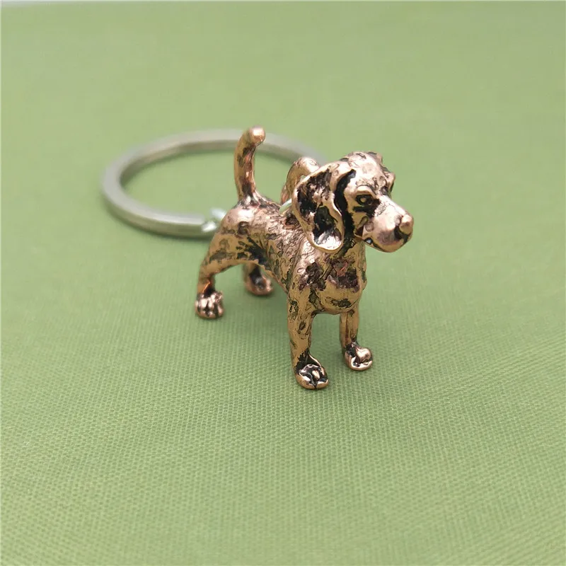 

New Vintage Retro Beagle Keychains Unique Trendy Style Beagle Key Chain Key Rings Fashion Pet Dog Jewellery