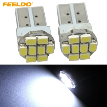 

FEELDO 50Pcs Power White T10 194 168 1206/3528 8SMD Wdege Car Side LED light Bulbs #HQ1059