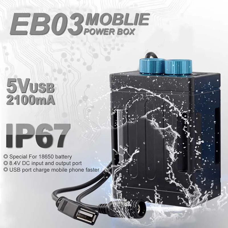 Clearance Waterproof 8.4V 18650 Battery Power Bank Case Box TrustFire Battery Case Box For Bicycle Light USB Port Charging Mobile Phone 5