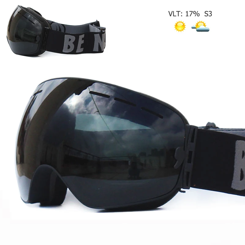 UV400 Анти-туман двухслойные лыжные очки большие линзы Лыжная маска очки лыжный снег сноуборд очки зеркальные поляризационные очки для мужчин