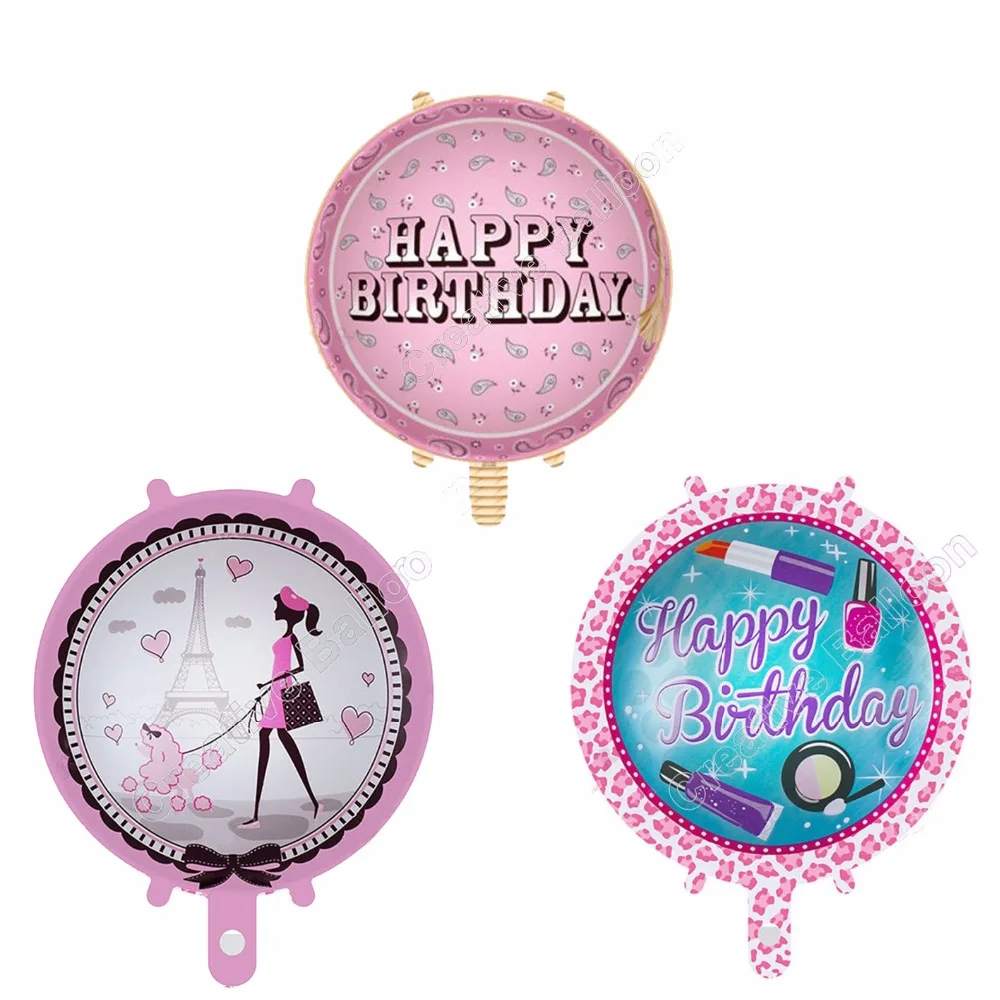 3pcs Lot Happy Birthday Letter Balloons Pink Ballons Foil Baby