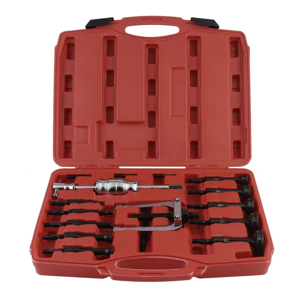

16 Pcs/Set Auto Bearing Extractor Set Inner Internal Blind Remover Bushes Puller Carbon Steel Blind Hole Bearing Puller