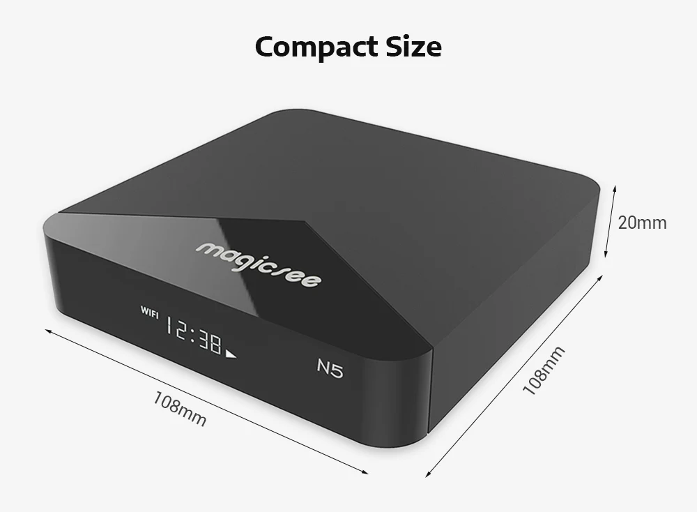 MAGICSEE N5 S905X 4 K HD ТВ Box Max 2 ГБ/16 ГБ медиаплеер для Android 7.1.2