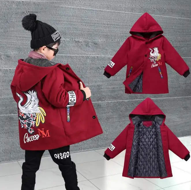 

Boys Winter Jacket in Army Green Thick Hooded Warm Coats Kids Big Boys Girls Padded Winter Warm Outwear For 6 8 10 12 14 Years