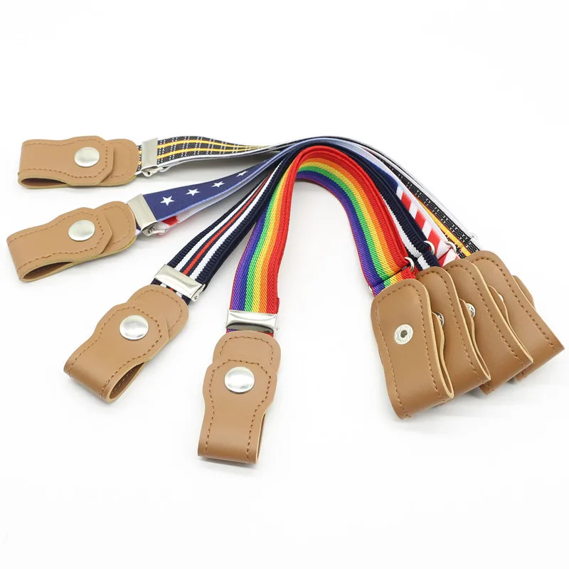 

Child Buckle-Free Elastic Belt New No Buckle Stretch Belt For Kids Toddlers Adjustable Boys And Girl`s Belts For Jeans Pants